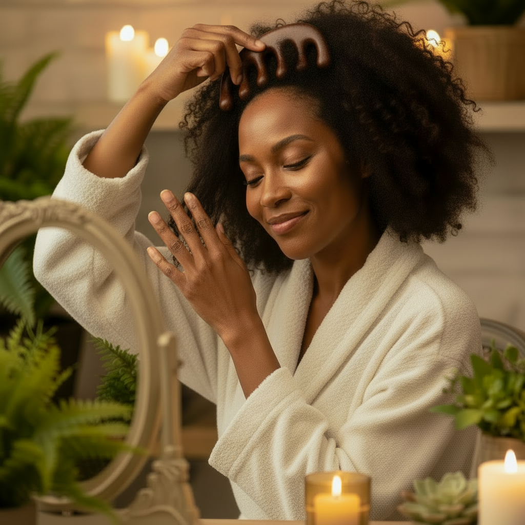 Wooden Scalp Massager