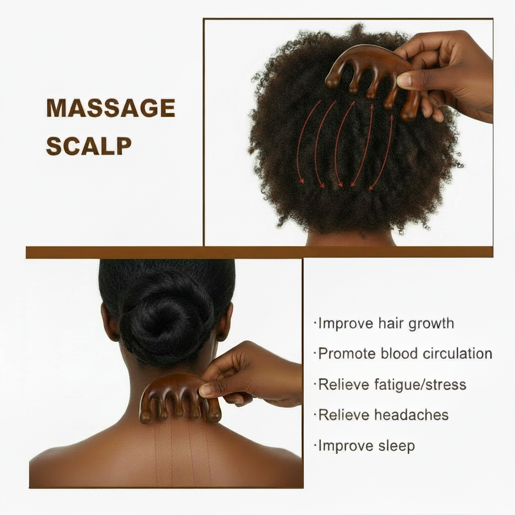 Wooden Scalp Massager